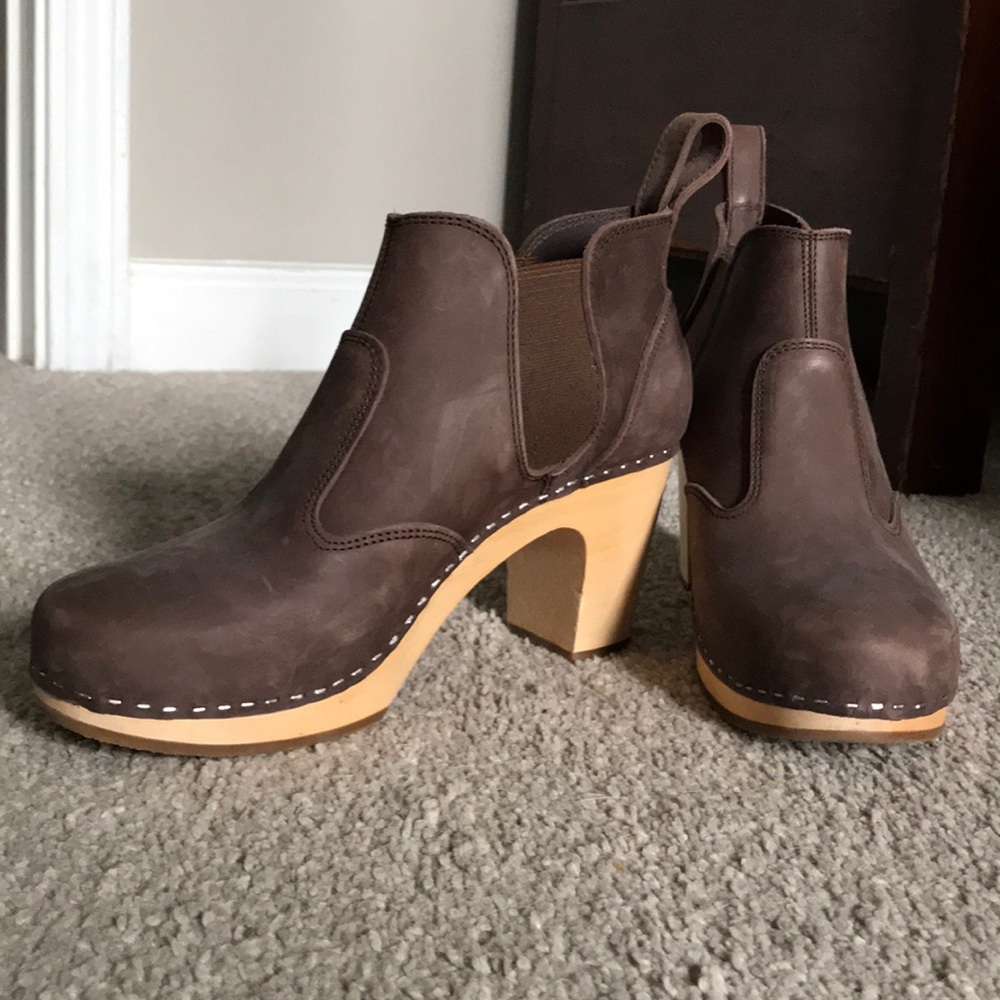 Swedish Hasbeens Toffel Chelsea Boot Brown sz 40